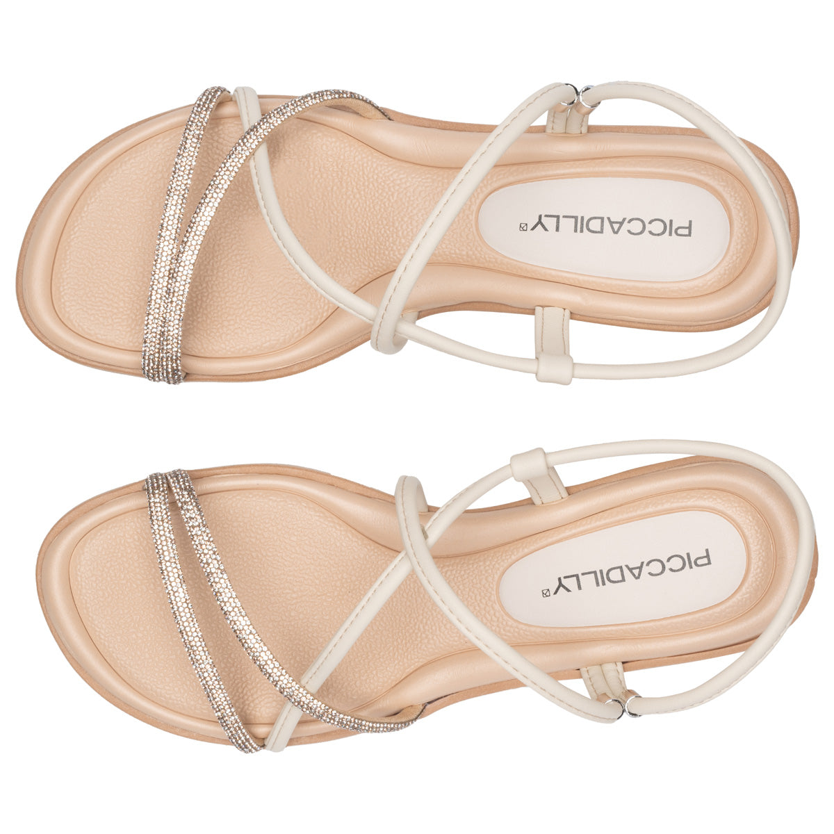 Sandalia Taila Glam Hueso 847