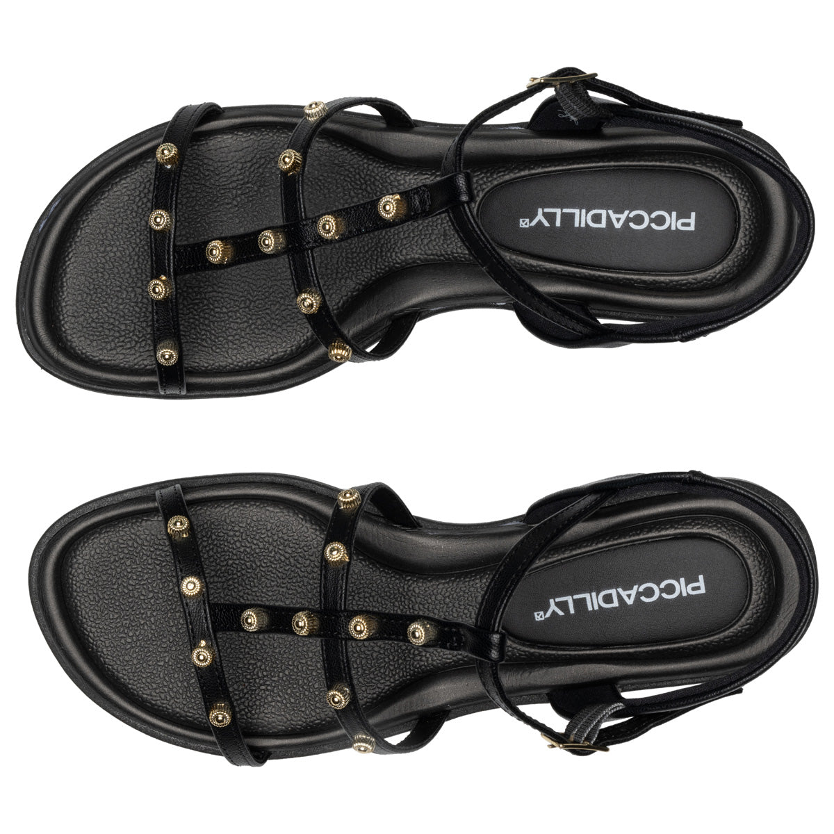 Sandalia Taila Negro/Dorado 851