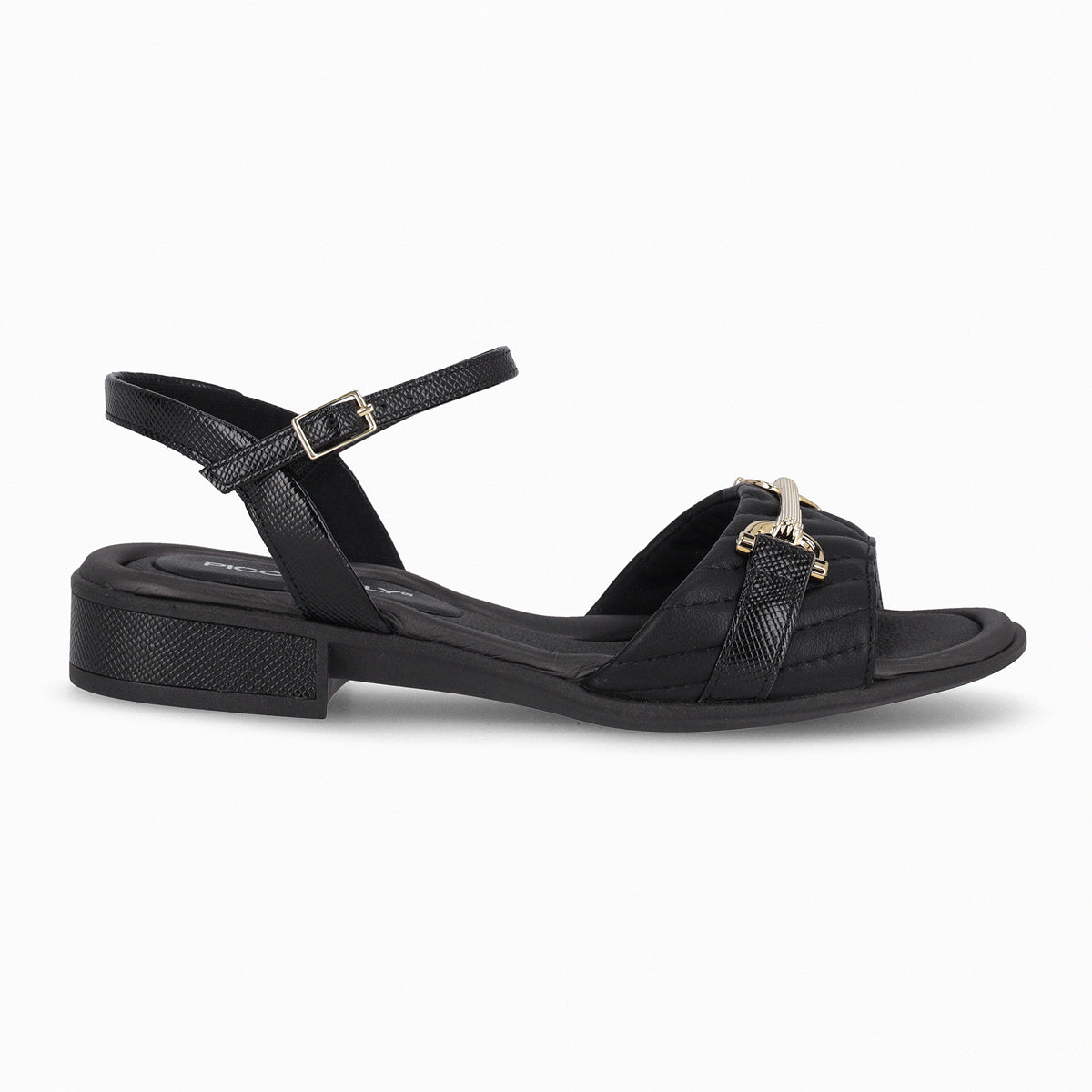 Sandalia Taila Negro/Dorado