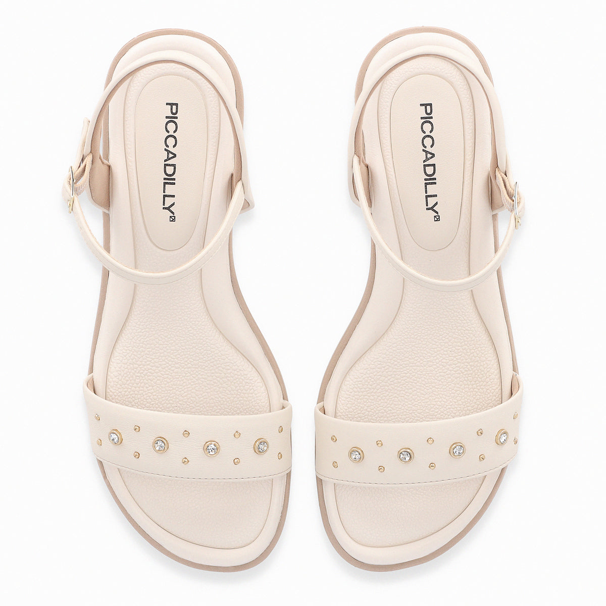 Sandalia Taila 68 Crema/Strass