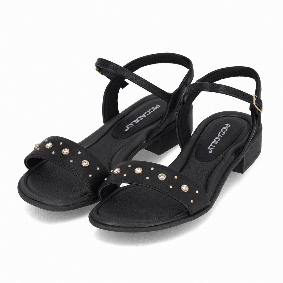 Sandalia Taila Negro/Strass 68