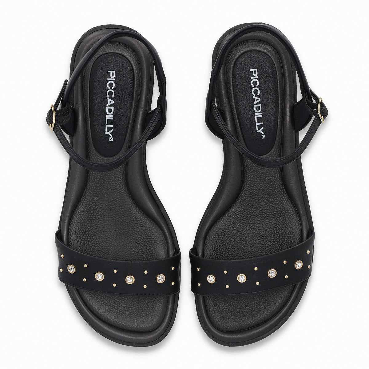 Sandalia Taila Negro/Strass 68