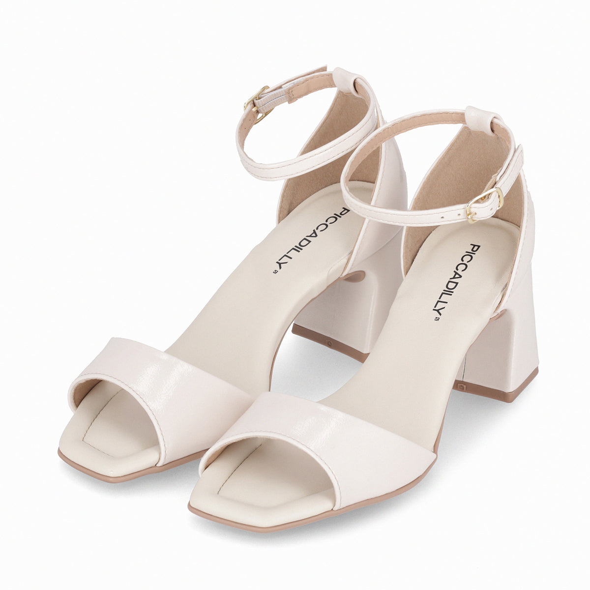 Sandalia Flavia Crema/Charol