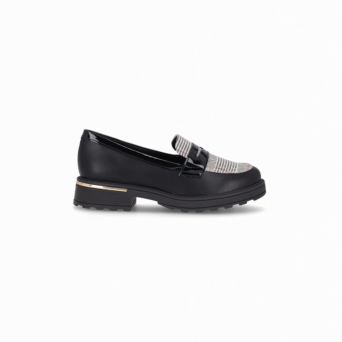 Mocasín Gisa Negro/Cuadrille