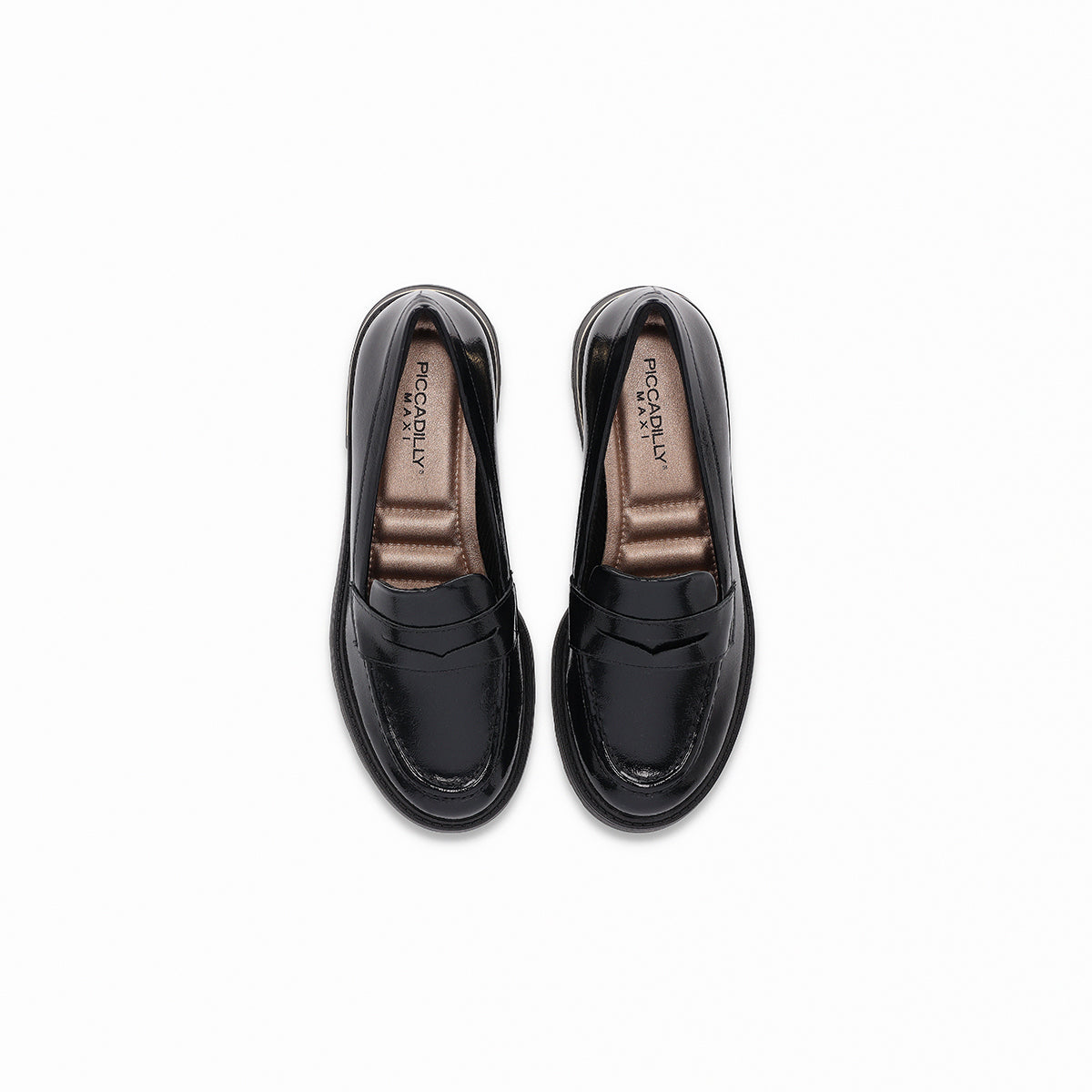 Mocasín Gisa Negro/Charol