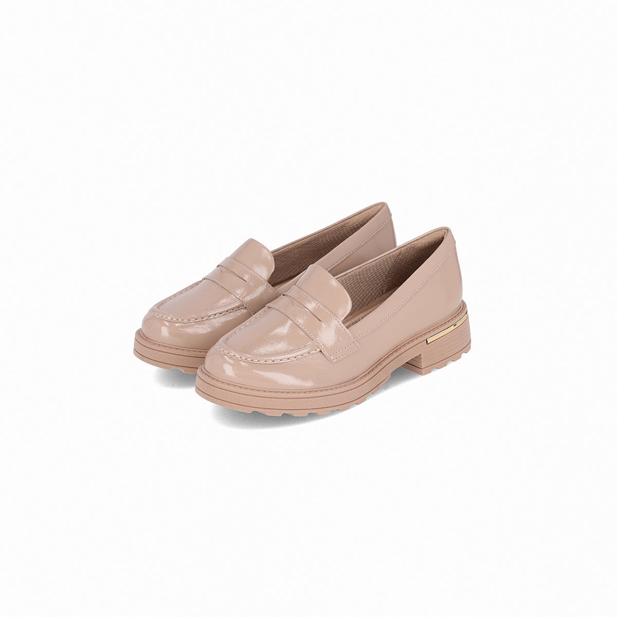 Mocasín Gisa Beige/Charol