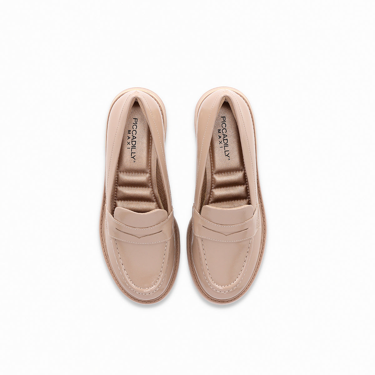 Mocasín Gisa Beige/Charol