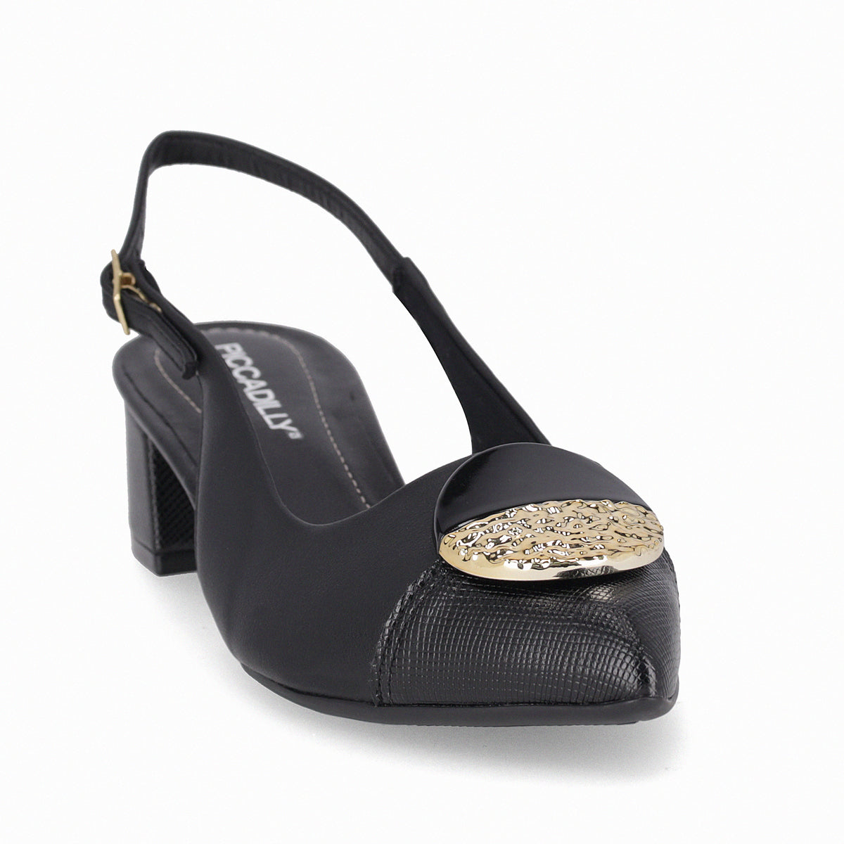 Zapato Taci Negro/Dorado 80