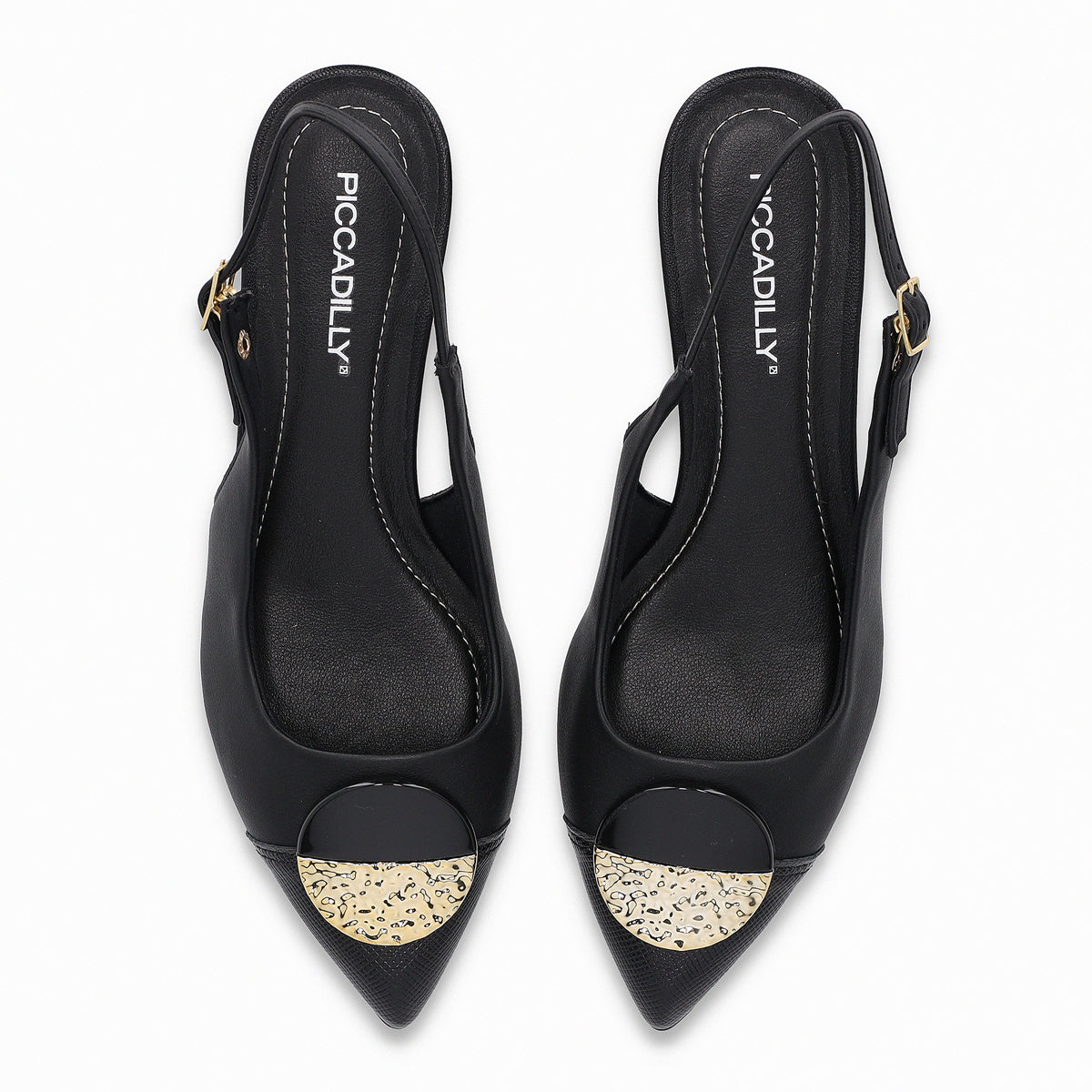Zapato Taci Negro/Dorado 80