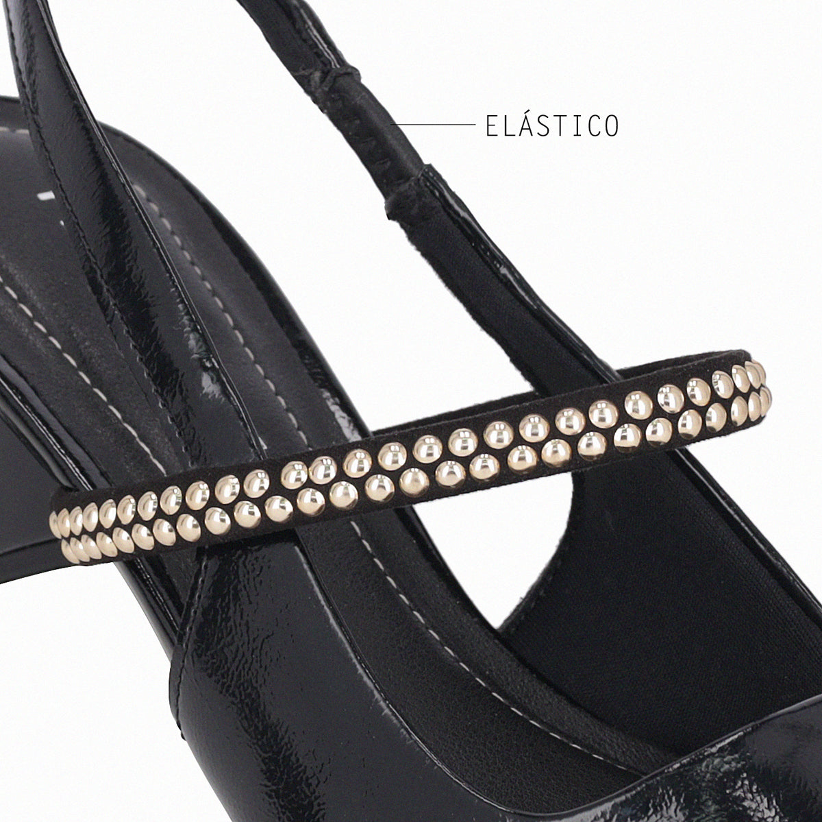 Zapato Taci Negro/Dorado 84