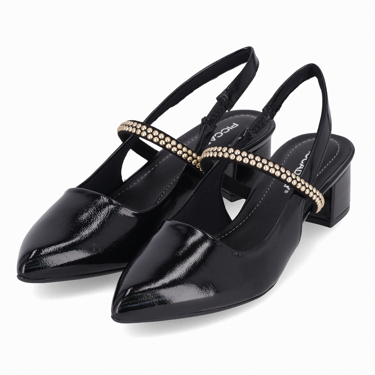 Zapato Taci Negro/Dorado 84