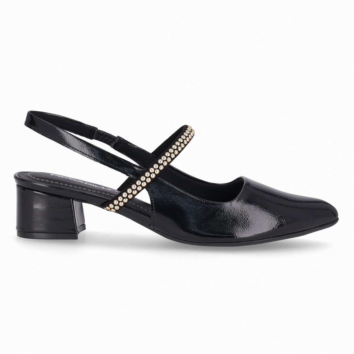 Zapato Taci Negro/Dorado 84