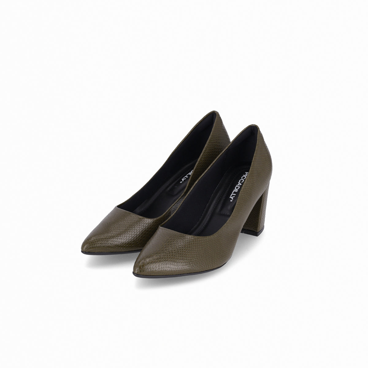 Zapato Luiza 442 Verde Militar/Snake P