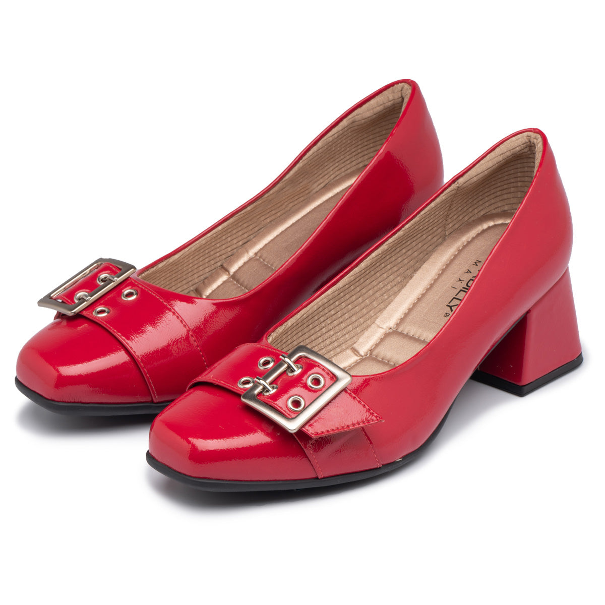 Zapato Estela Hebilla Rojo