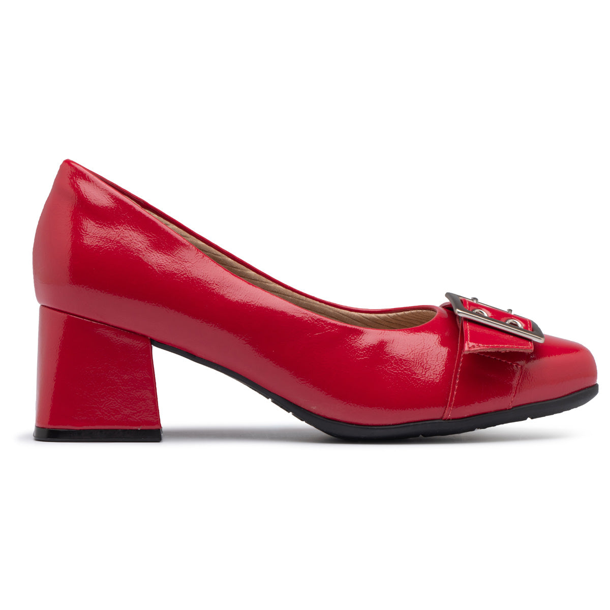Zapato Estela Hebilla Rojo