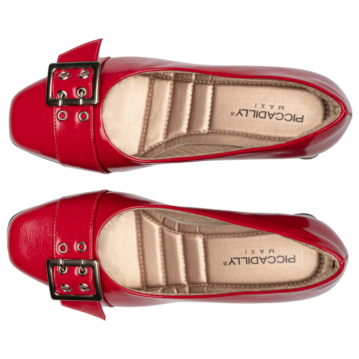 Zapato Estela Hebilla Rojo