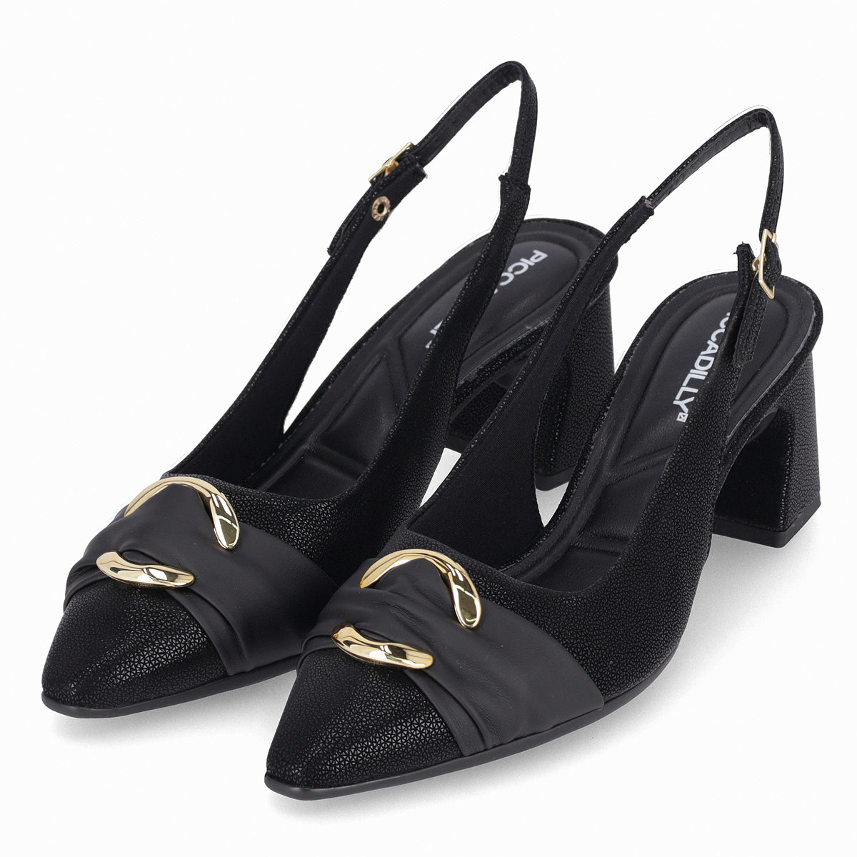 Zapato Irene Dorado/Negro
