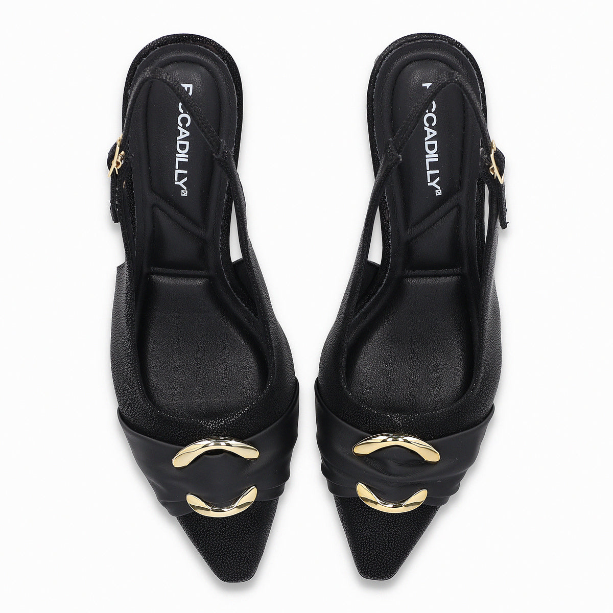 Zapato Irene Dorado/Negro