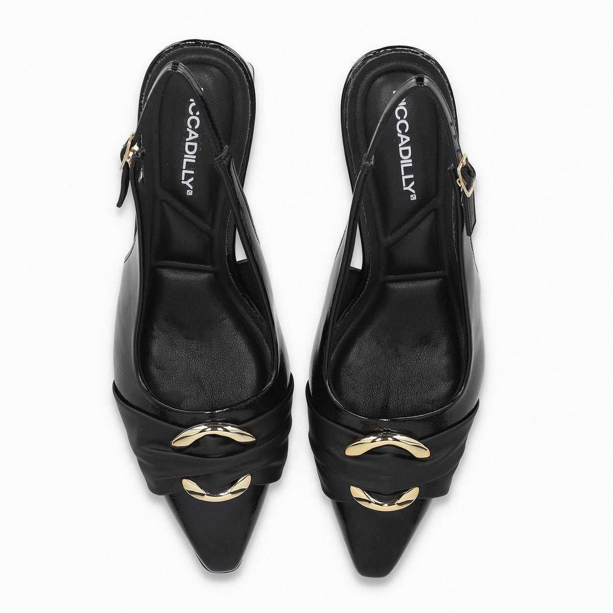 Zapato Irene Negro/Dorado