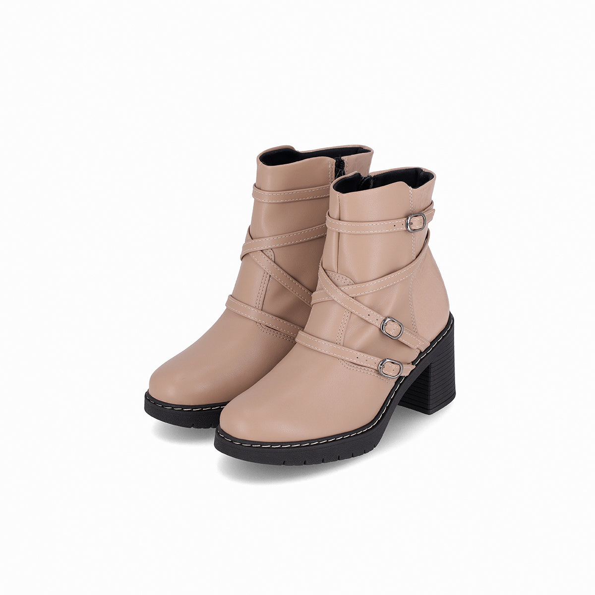 Bota Denise/Hebillas Beige