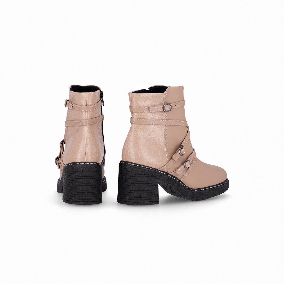 Bota Denise/Hebillas Beige