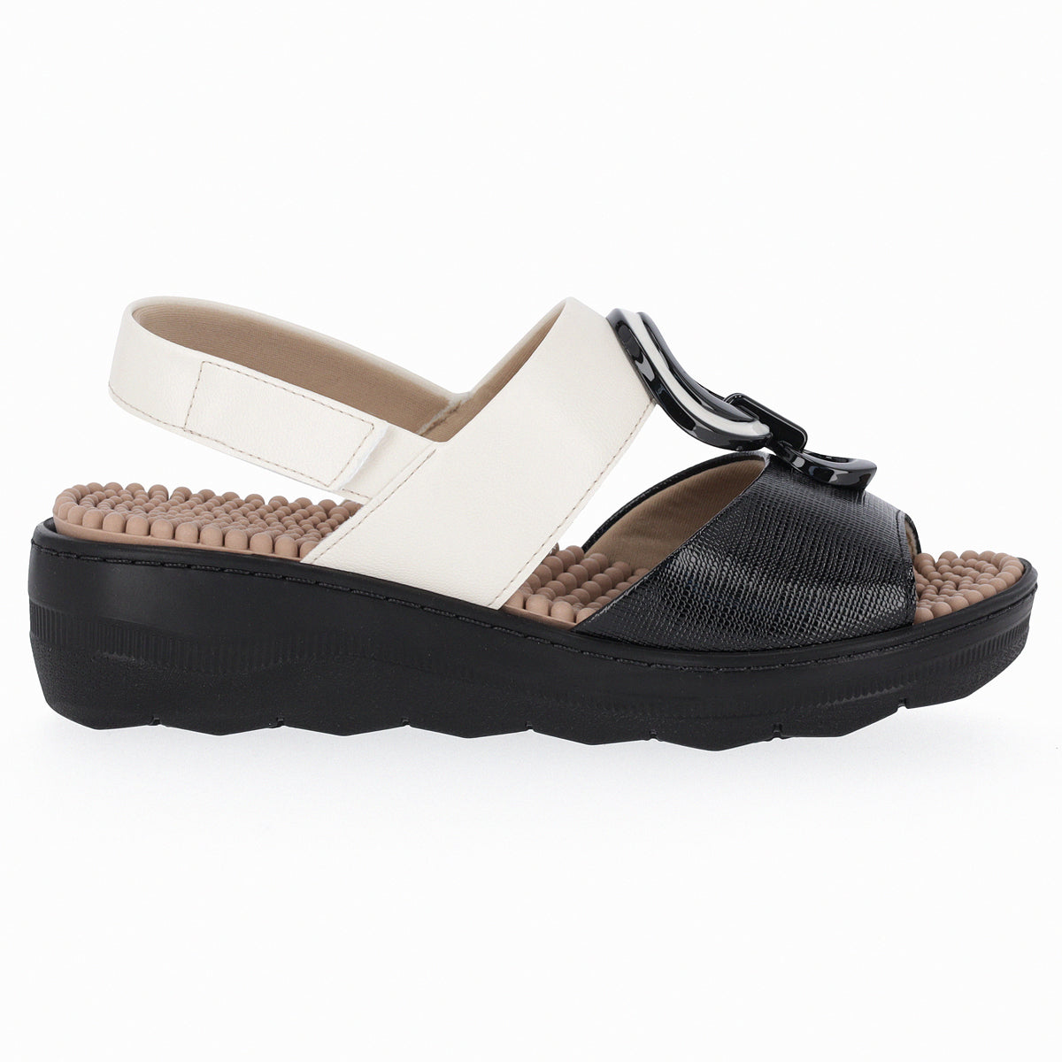 Sandalia SPA Blanco y Negro