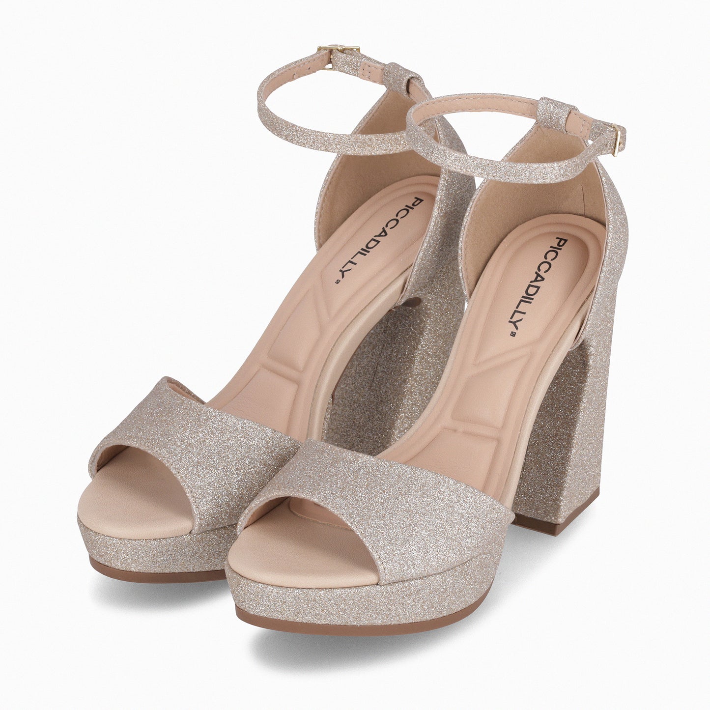 Sandalia Cristine 319 Champagne/Glitter