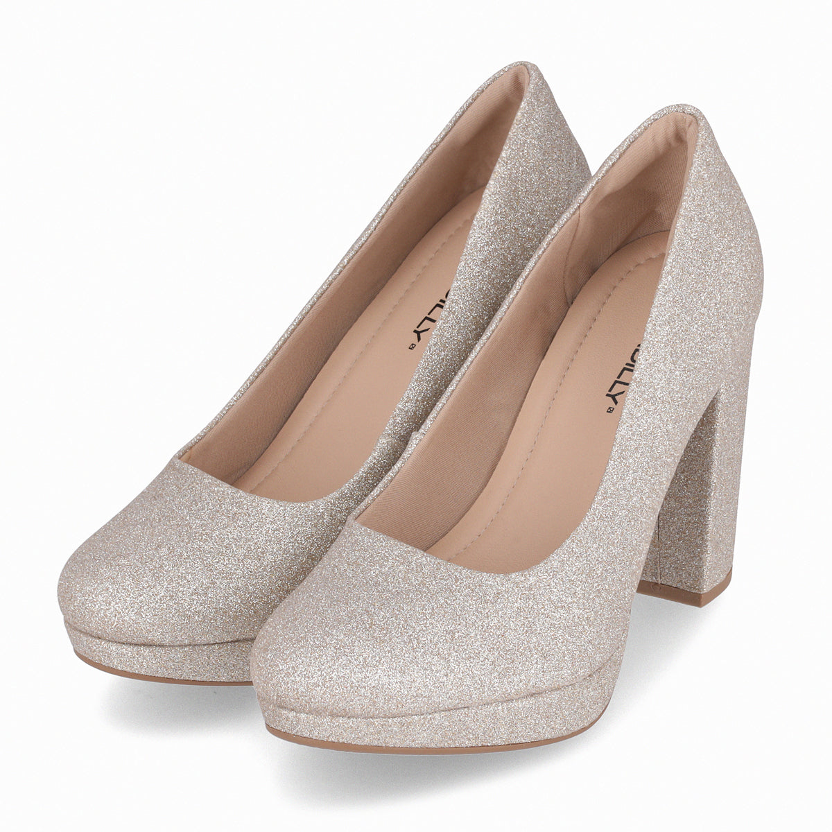 Zapato Evelin Champagne/Glitter