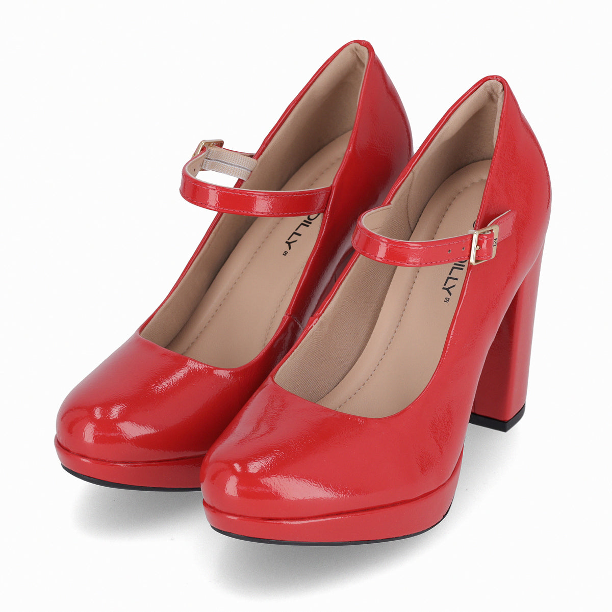 Zapato Mary Jane Rojo/Charol Evelin