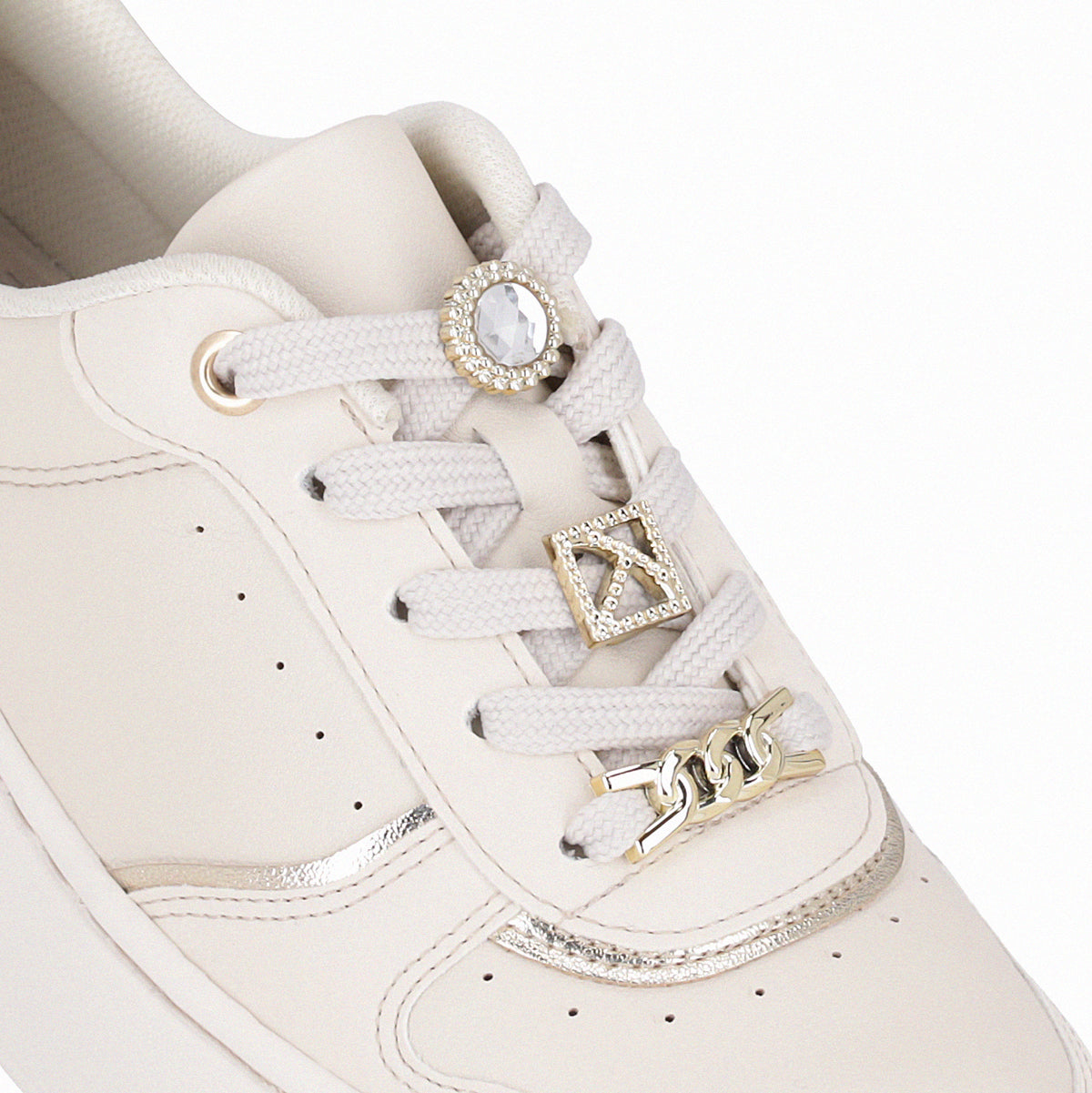 Zapatilla Beatriz Beige/Dorado