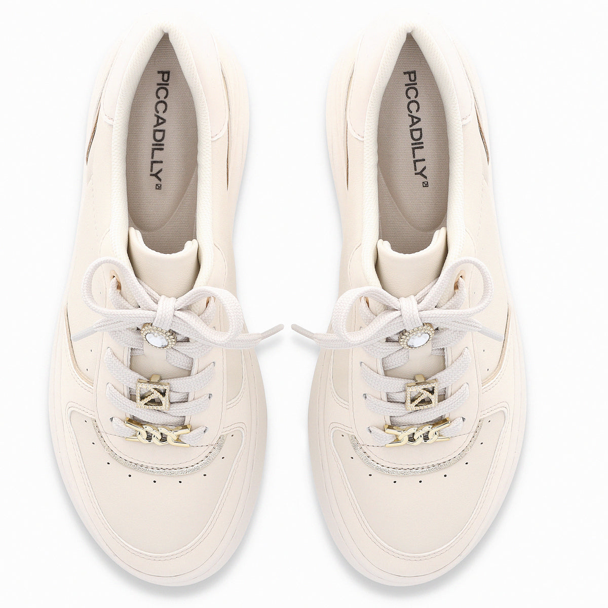 Zapatilla Beatriz Beige/Dorado