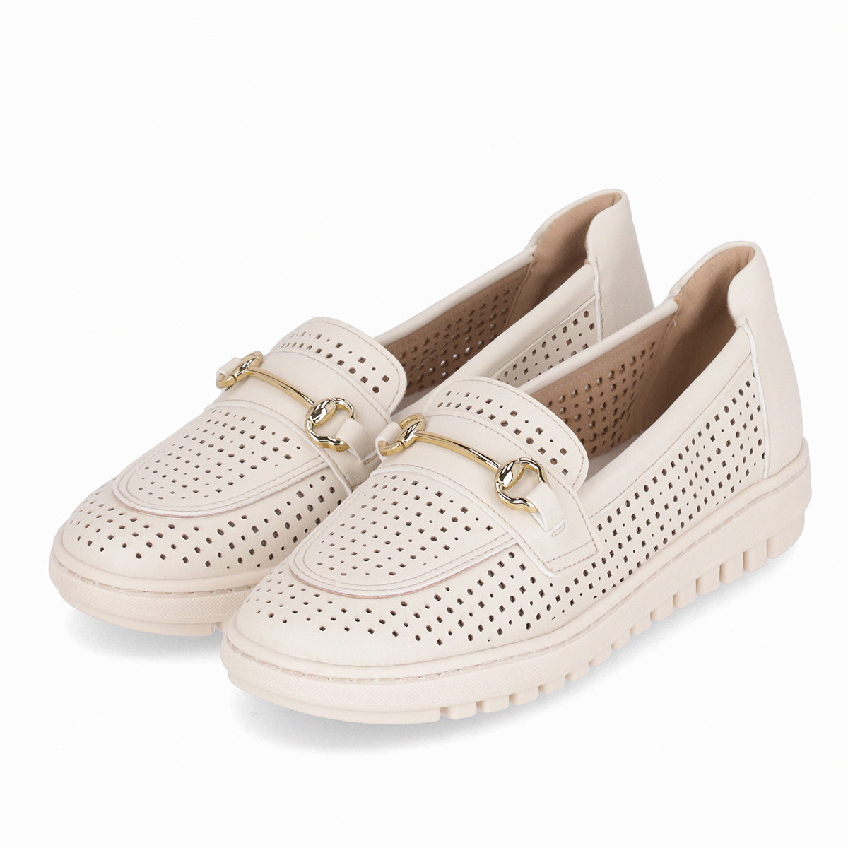 Zapatilla Nici Crema/Dorado