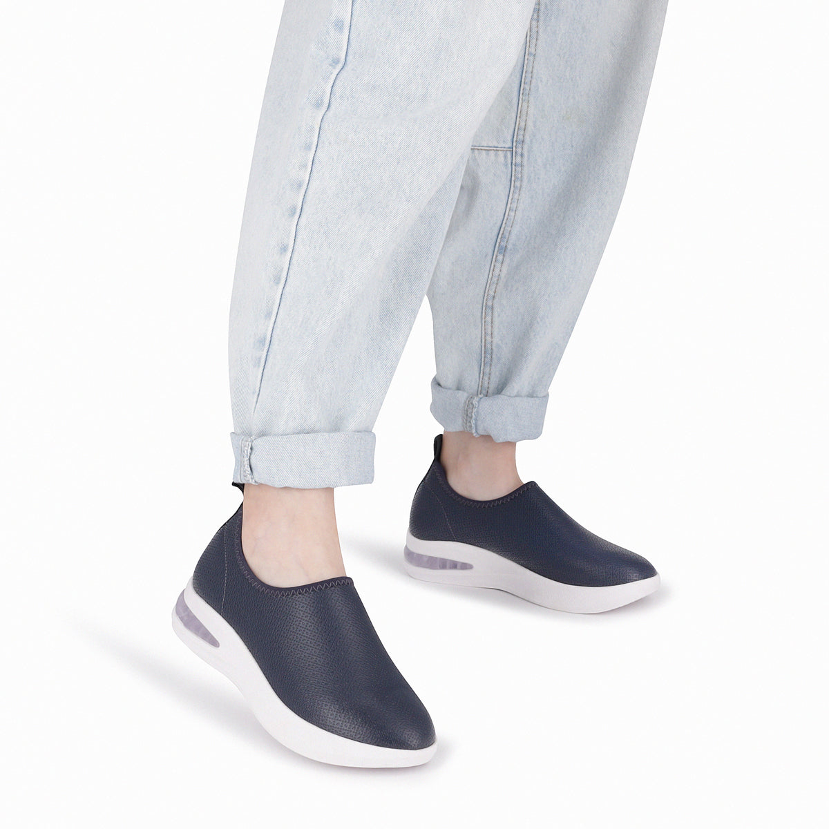 Zapatilla SoftStep Anabela Azul