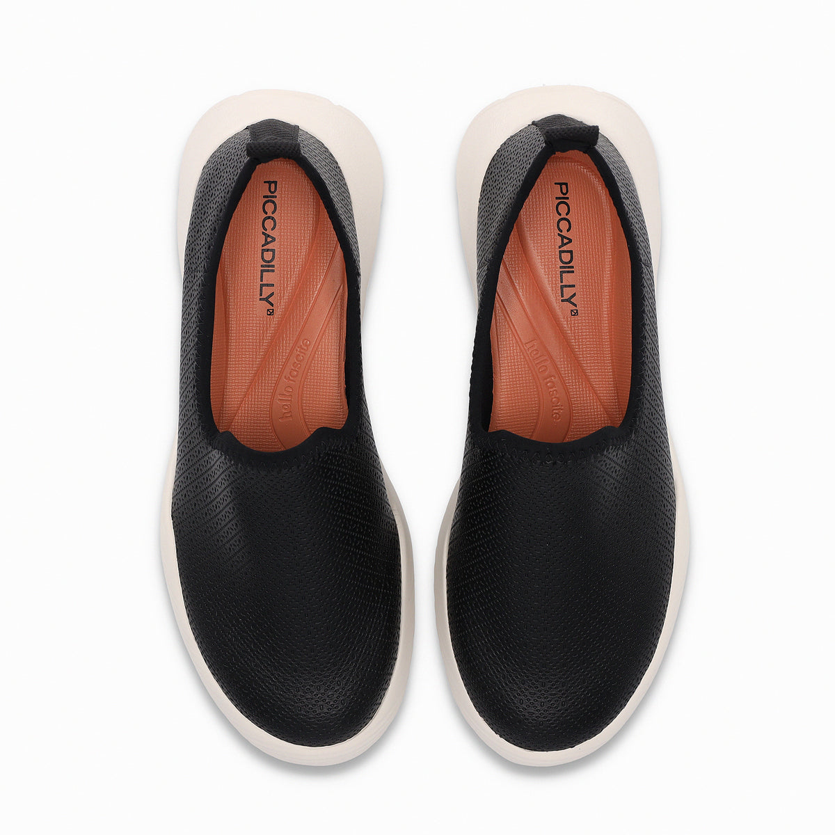 Zapatilla Fascitis Negro/Blanco Anabela