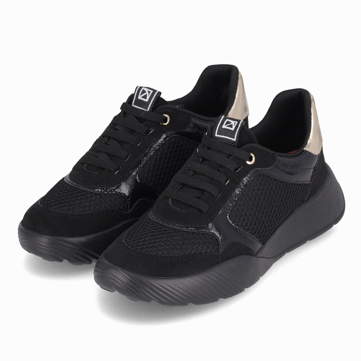 Zapatilla Fascitis Negro/Dorado Anabela