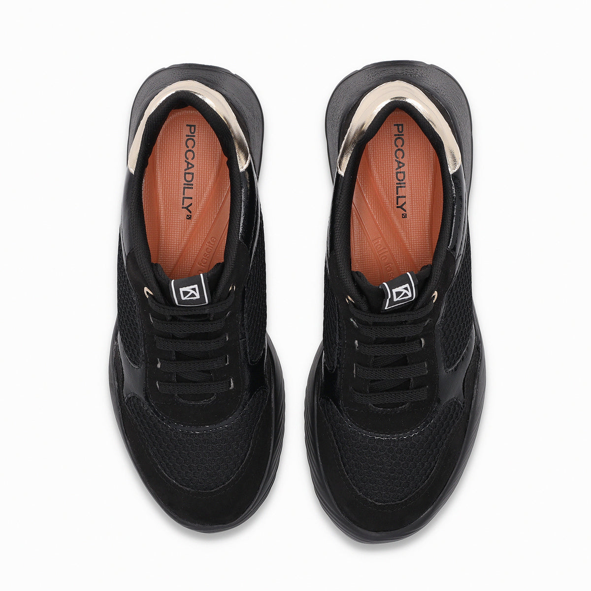 Zapatilla Fascitis Negro/Dorado Anabela