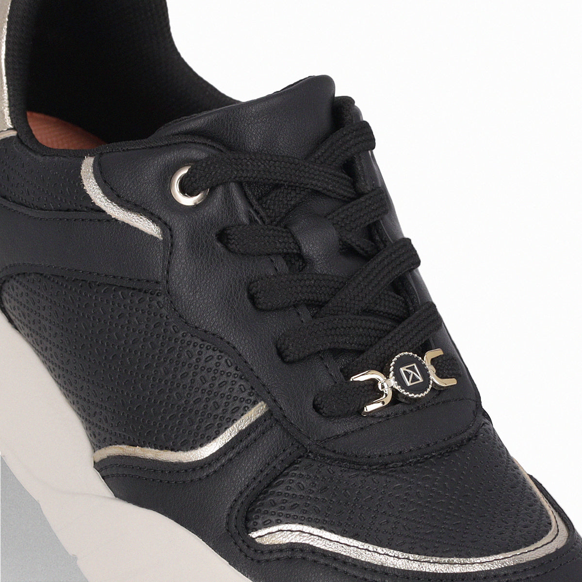Zapatilla Fascitis Negro/Dorado