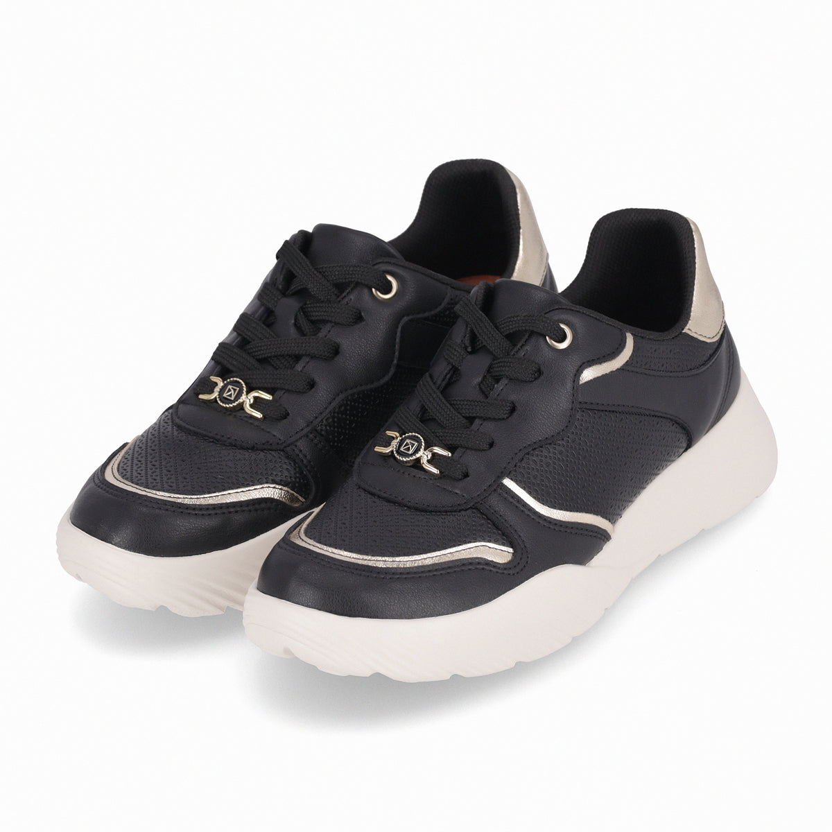 Zapatilla Fascitis Negro/Dorado