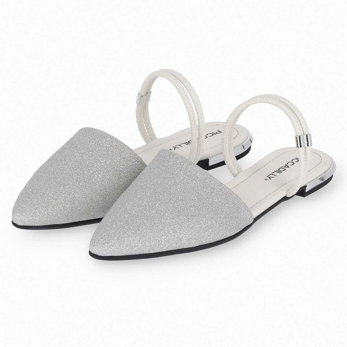 Zapato Ana Glitter Plata