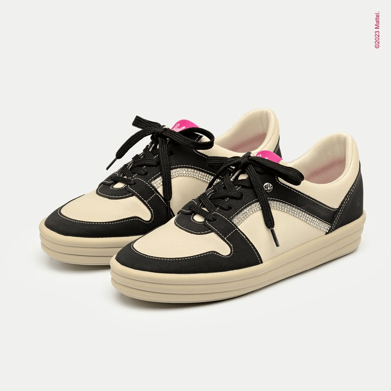 Zapatilla Barbie Negro/Beige