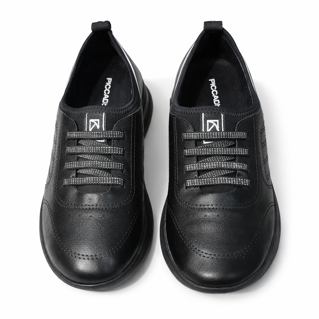 Zapatilla Soft Step Negro/Elastico 12