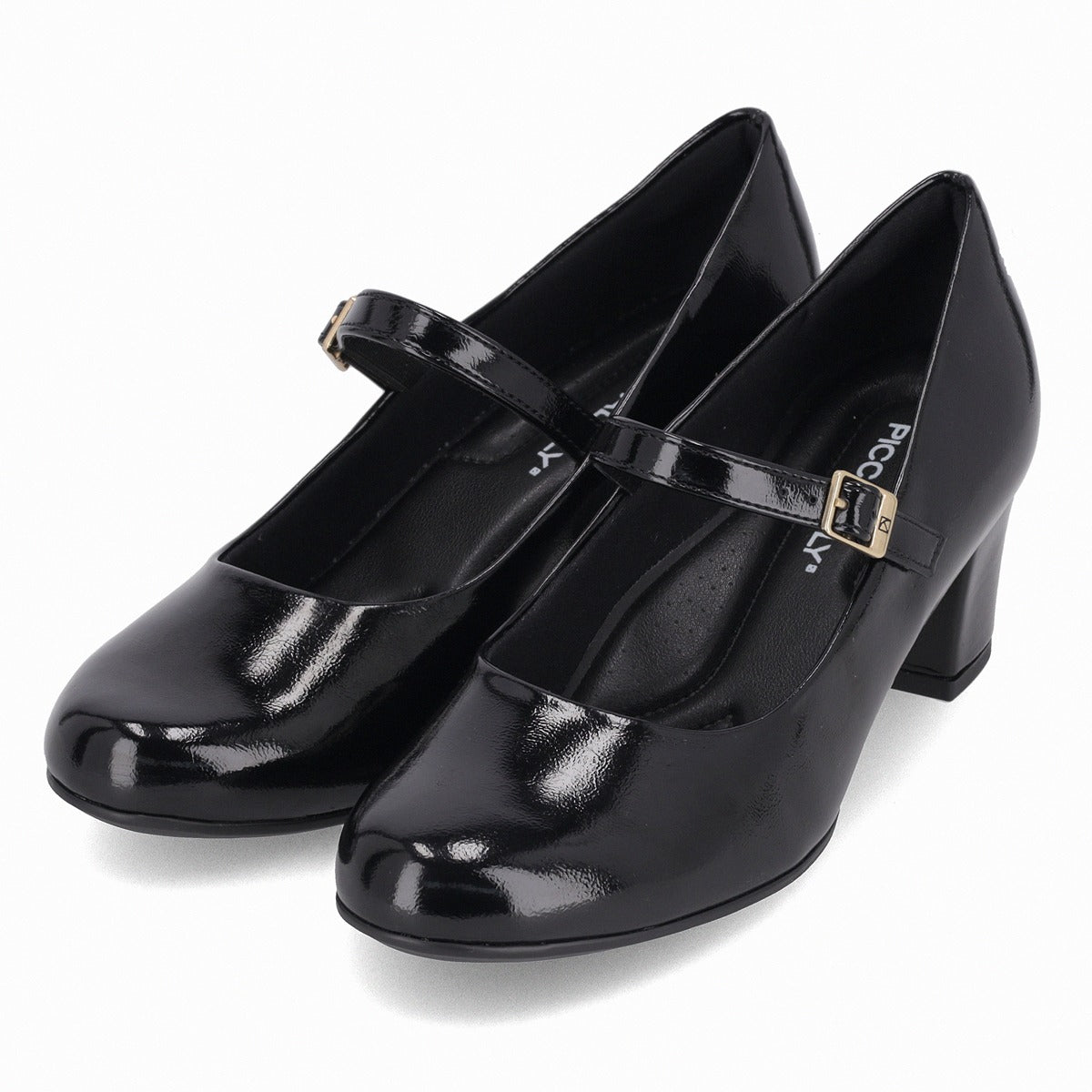 Zapato Mary Jane Mujer Negro/Charol Laura Piccadilly