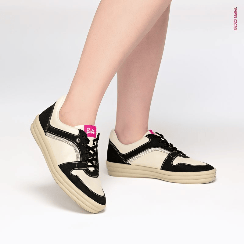 Zapatilla Barbie Negro/Beige
