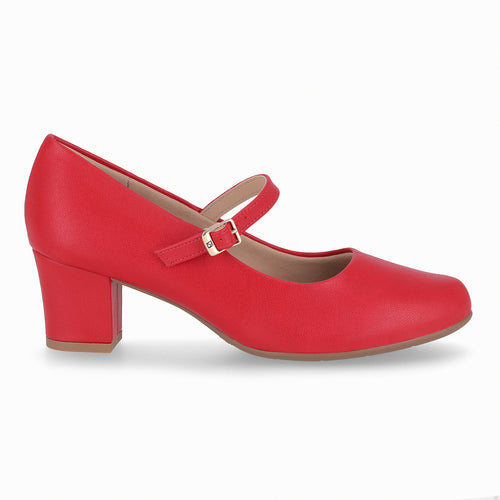 Zapato Mary Janey  Laura 01 Rojo