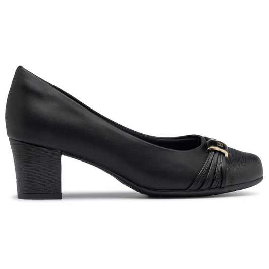 Zapato Laura Negro/Dorado