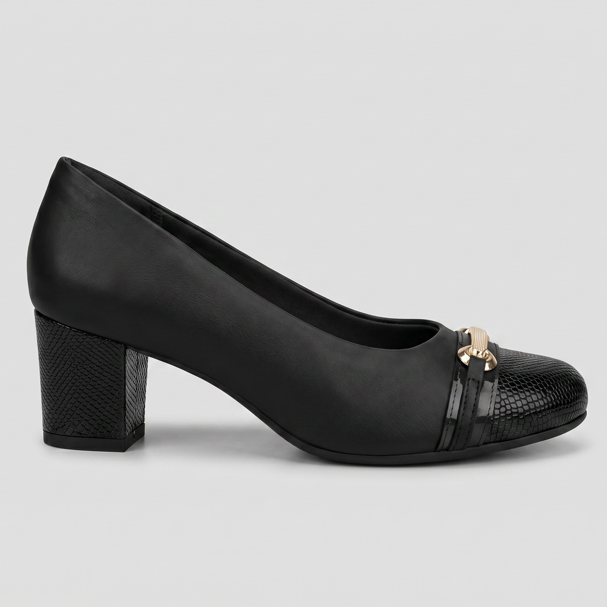 Zapato Laura Negro/Dorado