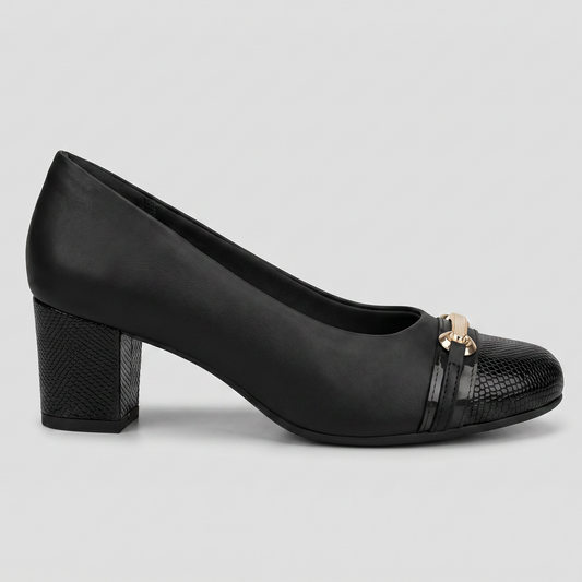 Zapato Laura Negro/Dorado