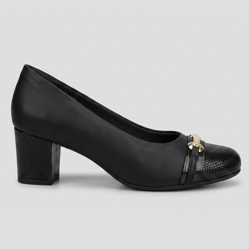 Zapato Laura Negro/Dorado