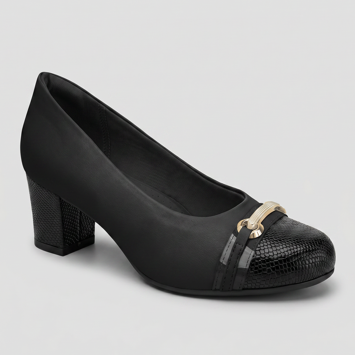 Zapato Laura Negro/Dorado