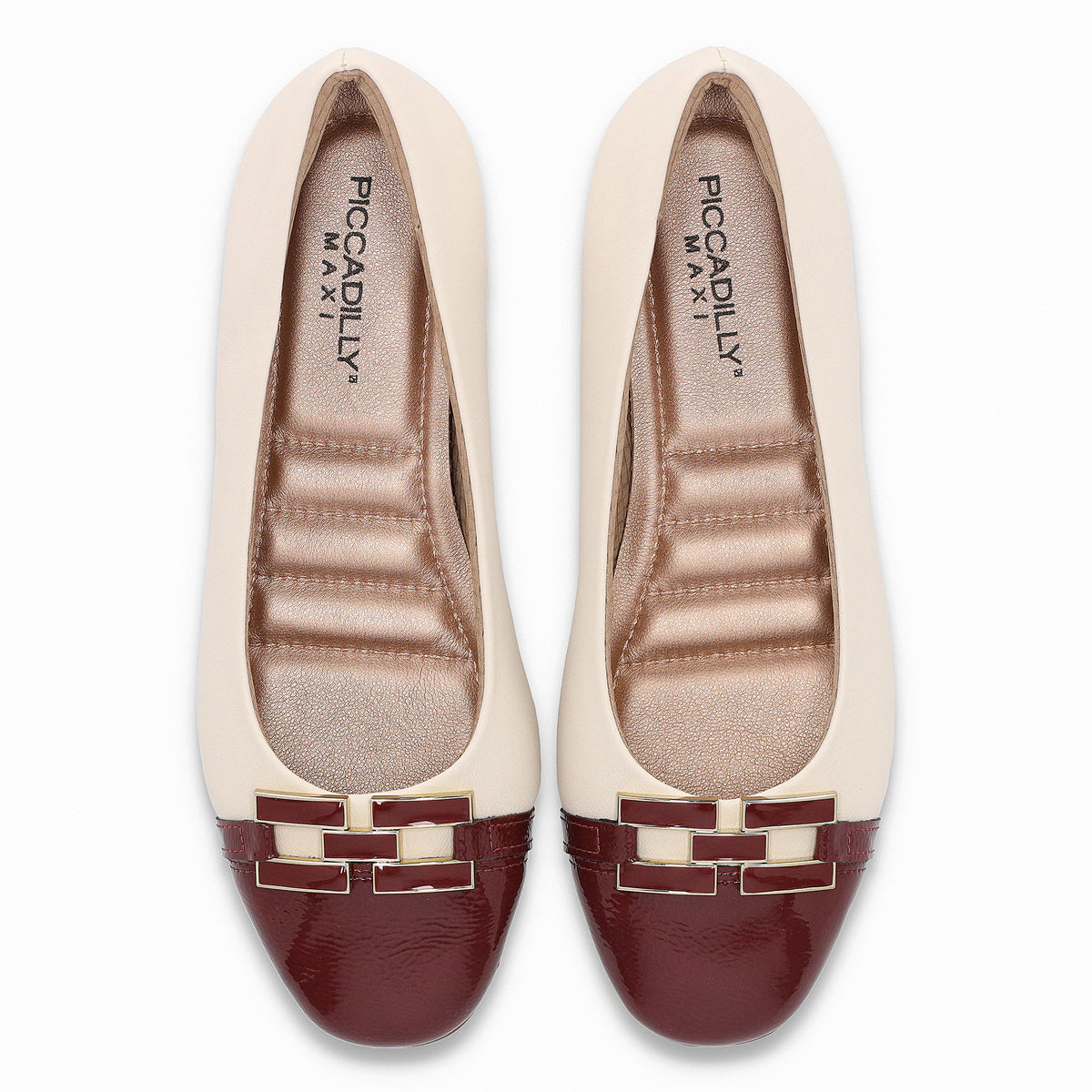 Ballerina Michelle 05 Crema/Burdeo